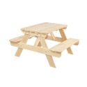 Stół piknikowy stół ogrodowy drewniany stół z ławkami stolik dla dzieci 1-6