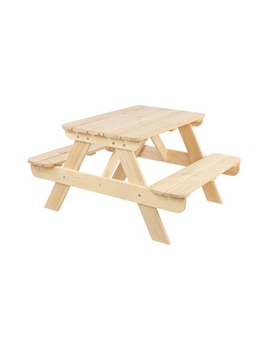 Skrzynie i ławki - Stół piknikowy stół ogrodowy drewniany stół z ławkami stolik dla dzieci 1-6 - product 3
