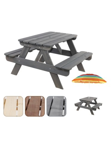 Stół piknikowy stół ogrodowy drewniany stół z ławkami stolik dla dzieci 1-6