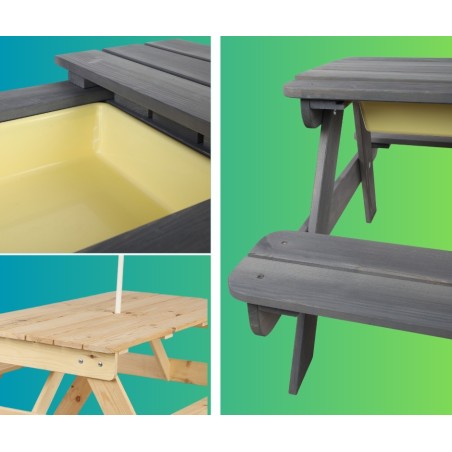 Stół piknikowy stół ogrodowy drewniany stół z ławkami stolik dla dzieci 1-6
