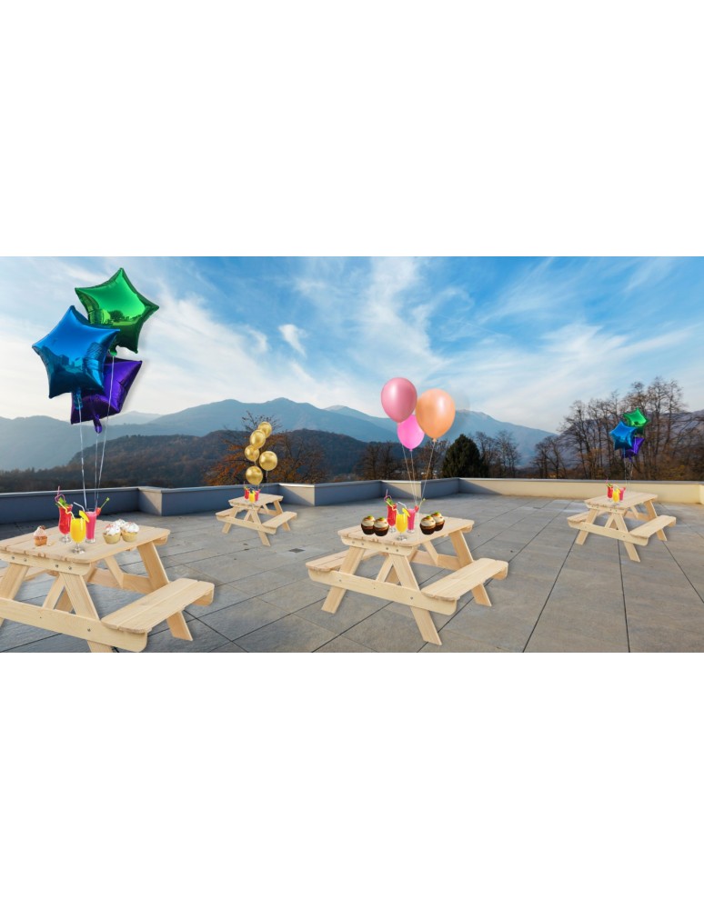 Skrzynie i ławki - Stół piknikowy stół ogrodowy drewniany stół z ławkami stolik dla dzieci 1-6 - product MODO24.PL 14