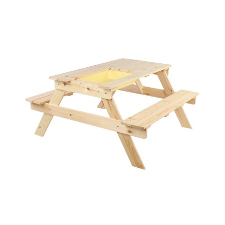 Drewniany stół piknikowy z pojemnikiem na piasek stolik dla dzieci 1-10 lat
