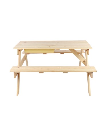 Skrzynie i ławki - Drewniany stół piknikowy z pojemnikiem na piasek stolik dla dzieci 1-10 lat - product 4