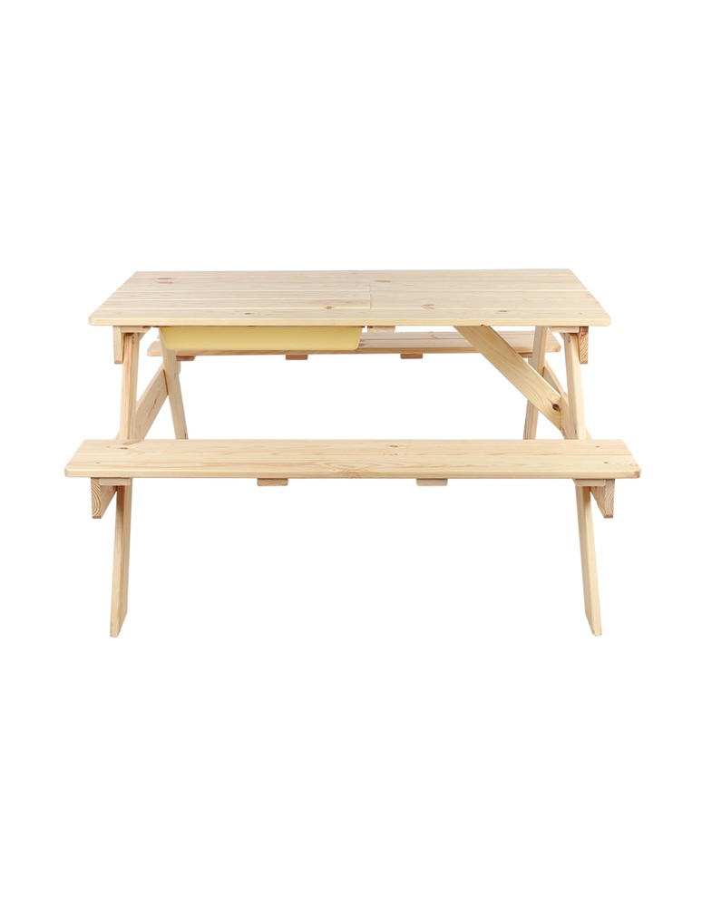 Skrzynie i ławki - Drewniany stół piknikowy z pojemnikiem na piasek stolik dla dzieci 1-10 lat - product MODO24.PL 4