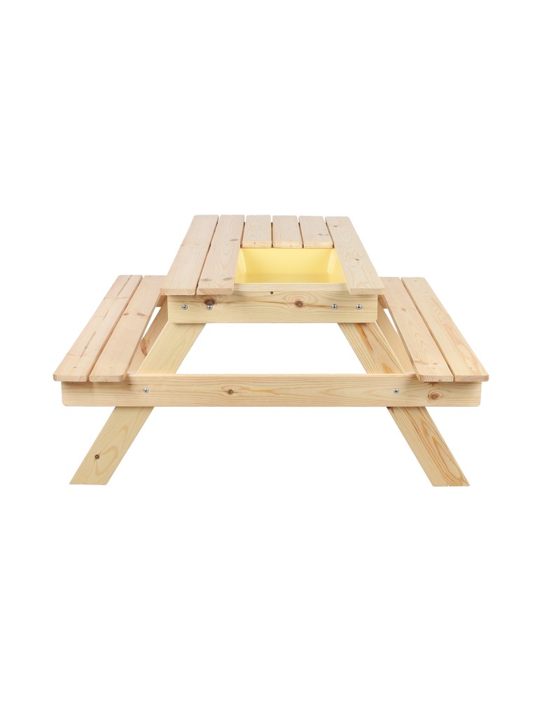 Skrzynie i ławki - Drewniany stół piknikowy z pojemnikiem na piasek stolik dla dzieci 1-10 lat - product MODO24.PL 5