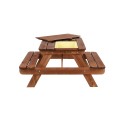 Drewniany stół piknikowy z pojemnikiem na piasek stolik dla dzieci 1-10 lat