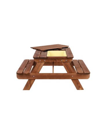 Skrzynie i ławki - Drewniany stół piknikowy z pojemnikiem na piasek stolik dla dzieci 1-10 lat - product 3