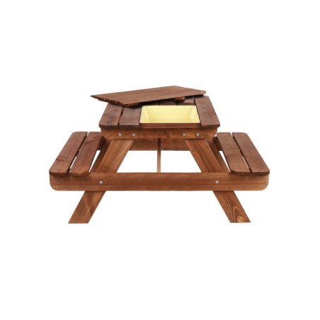 Drewniany stół piknikowy z pojemnikiem na piasek stolik dla dzieci 1-10 lat