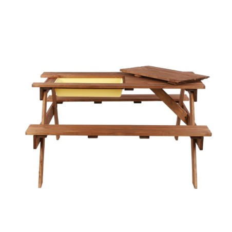 Drewniany stół piknikowy z pojemnikiem na piasek stolik dla dzieci 1-10 lat