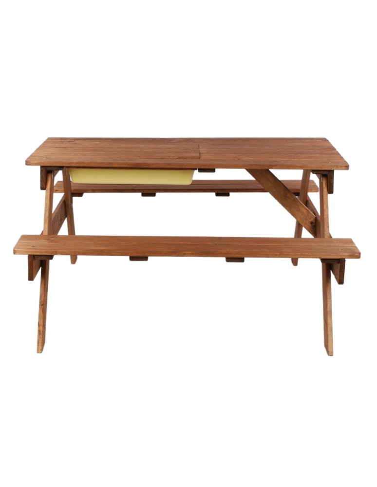 Skrzynie i ławki - Drewniany stół piknikowy z pojemnikiem na piasek stolik dla dzieci 1-10 lat - product MODO24.PL 15