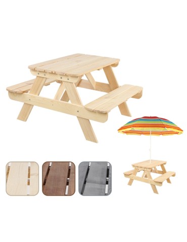 Stół piknikowy do parasola stół ogrodowy stół z ławkami dla dzieci 1-10 lat