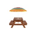 Stół piknikowy do parasola stół ogrodowy stół z ławkami dla dzieci 1-10 lat