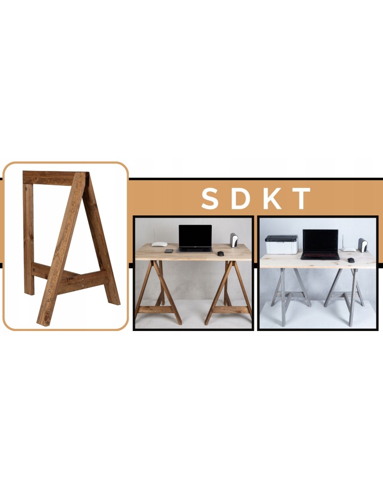 Koziołki Warsztatowe - Drewniany koziołek trójnóg kobyłka kozioł warsztatowy stojak budowlany 70cm - product MODO24.PL 2