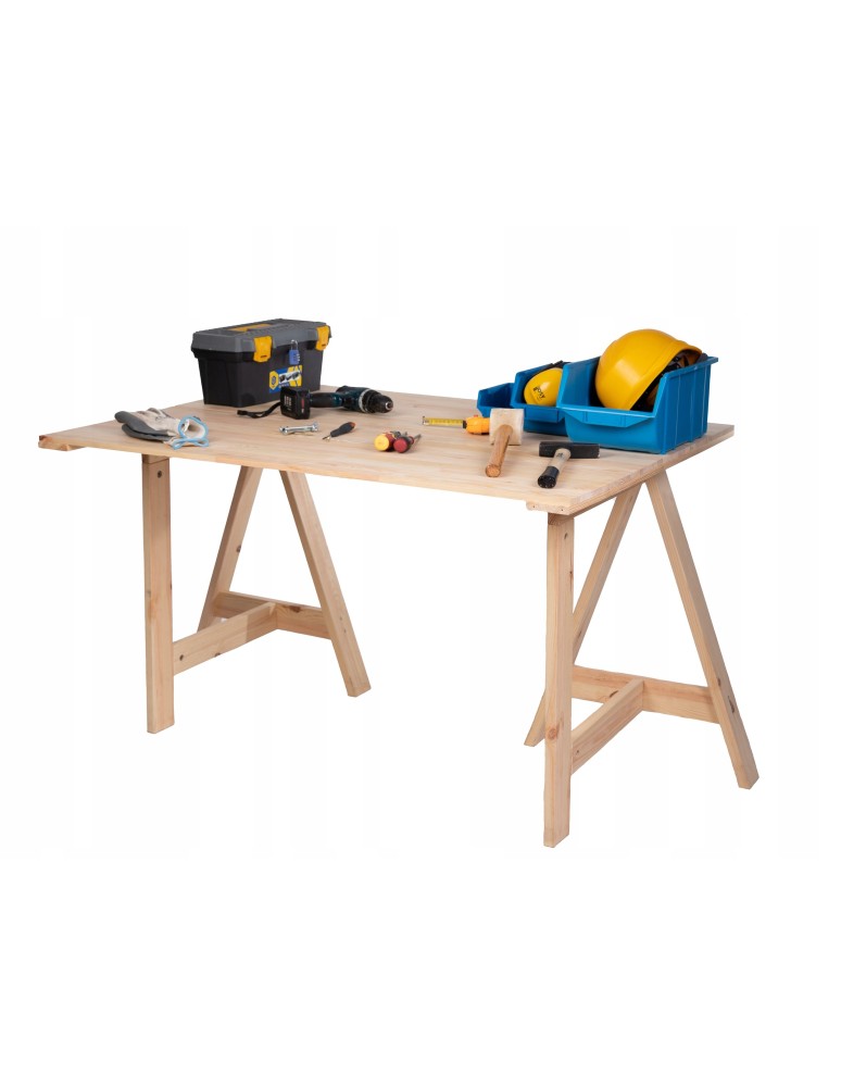 Koziołki Warsztatowe - Drewniany koziołek trójnóg kobyłka kozioł warsztatowy stojak budowlany 70cm - product MODO24.PL 4