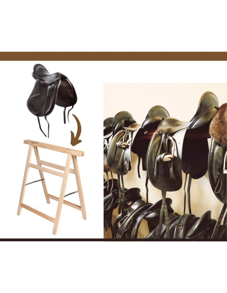 Koziołki Warsztatowe - Koziołek drewniany podblatowy wieszak na siodło koziołek roboczy stojak - product MODO24.PL 4