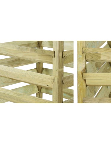 Kompostowniki - Kompostownik drewniany domowy kompostownik ogrodowy siatka na krety EKO - product 6