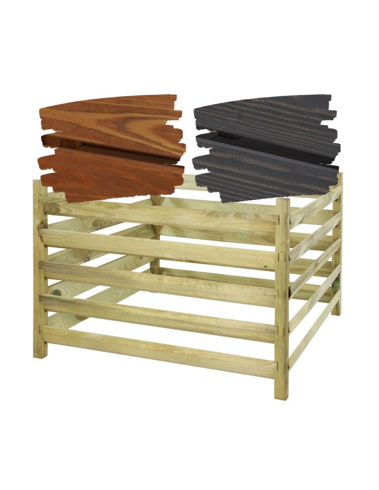 Kompostowniki - Kompostownik drewniany domowy kompostownik ogrodowy siatka na krety EKO - product MODO24.PL 8