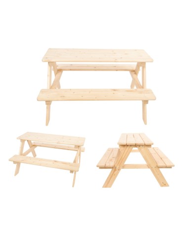 Stół z ławkami stół piknikowy dziecięcy ławka ogrodowa dziecięca 1-4lata