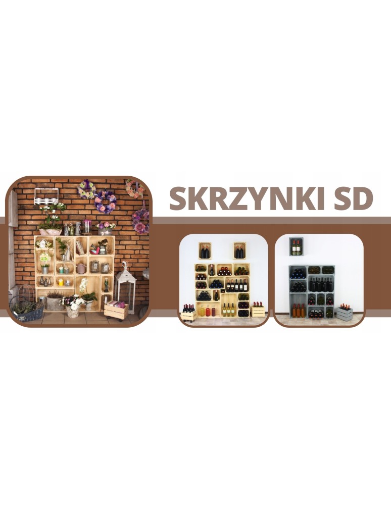 Skrzynki S - Drewniana skrzynka na warzywa skrzyneczka skrzynki drewniane 60x40 DUŻA EKO - product MODO24.PL 2