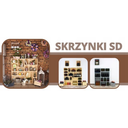 Drewniana skrzynka na warzywa skrzyneczka skrzynki drewniane 60x40 DUŻA EKO