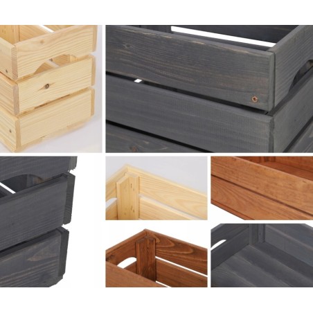 Drewniana skrzynka na warzywa skrzyneczka skrzynki drewniane 60x40 DUŻA EKO