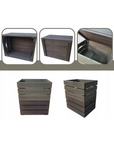 Skrzynki S - Drewniana skrzynka na warzywa skrzyneczka skrzynki drewniane 60x40 DUŻA EKO - product 8