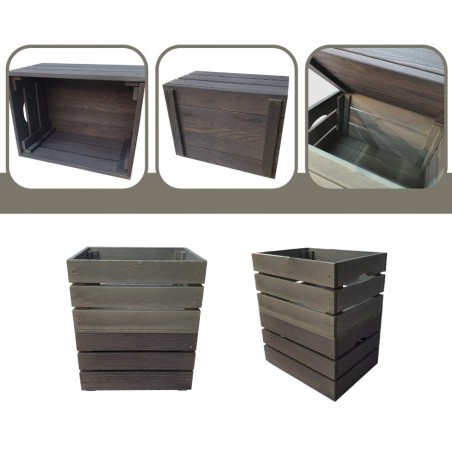 Drewniana skrzynka na warzywa skrzyneczka skrzynki drewniane 60x40 DUŻA EKO