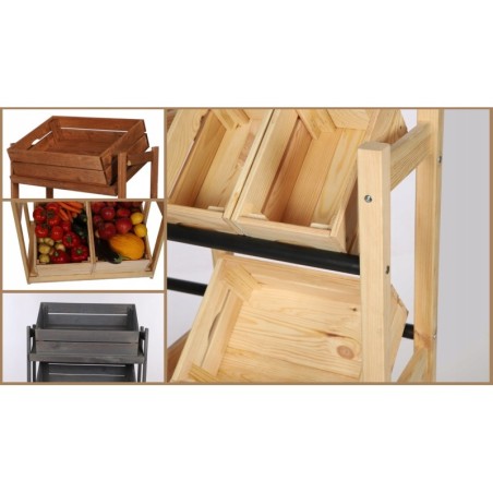 Drewniana skrzynka na warzywa skrzyneczka skrzynki drewniane 60x40 DUŻA EKO