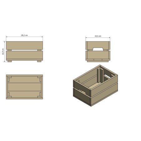 Drewniana skrzynka na warzywa skrzyneczka skrzynki drewniane 30x20 sosna