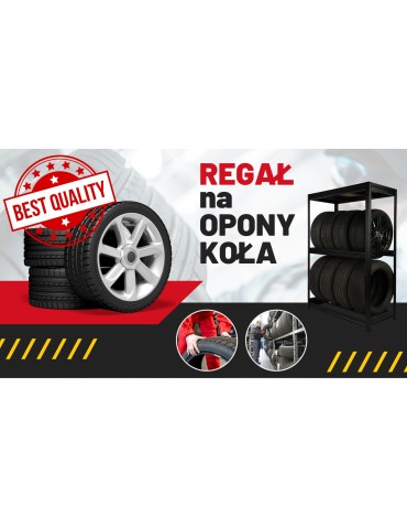 Stojak na opony regał na koła OBROTOWE ROLKI 177X120X60 cm SOLIDNY POLSKI - product 2