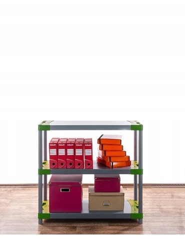 Regały plastikowe - Regał magazynowy regał plastikowy do piwnicy regał garażowy 98x100x46cm EKO - product 16