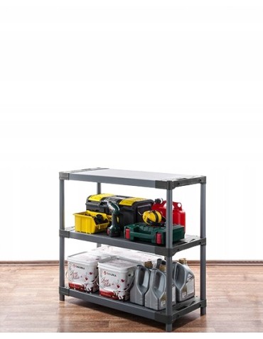 Regały plastikowe - Regał magazynowy regał plastikowy do piwnicy regał do garażu 98x150x46 EKO - product 13
