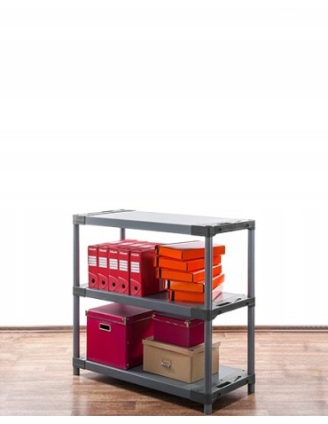 Regały plastikowe - Regał magazynowy regał plastikowy do piwnicy regał do garażu 98x150x46 EKO - product 14