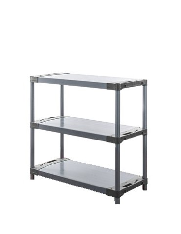 Regały plastikowe - Regał magazynowy plastikowy do piwnicy regał garażowy 98x130x46 3 półki EKO - product 3