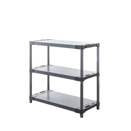 Regał magazynowy plastikowy do piwnicy regał garażowy 98x130x46 3 półki EKO