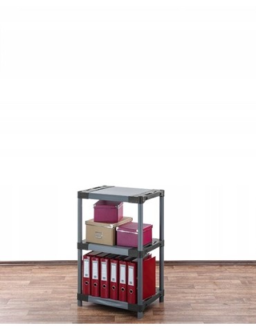 Regały plastikowe - Regał magazynowy regał plastikowy do piwnicy regał garażowy 98x80x46 TRWAŁY - product 15