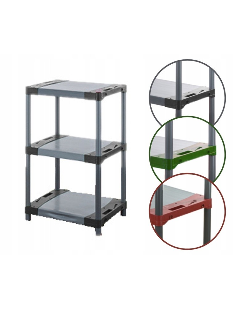 Regały plastikowe - Regał magazynowy regał plastikowy do piwnicy regał garażowy 98x70x46 TRWAŁY - produkt MODO24.PL 1