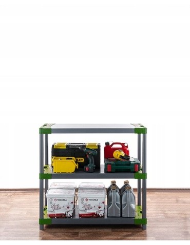Regały plastikowe - Regał magazynowy regał plastikowy do piwnicy regał do garażu 98x150x46 EKO - product 14