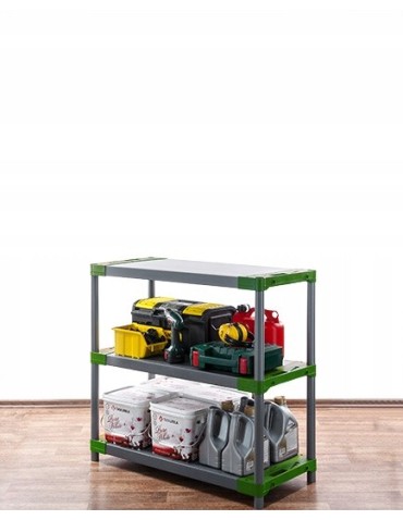 Regały plastikowe - Regał magazynowy regał plastikowy do piwnicy regał do garażu 98x150x46 EKO - product 15