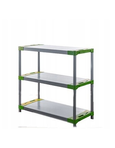 Regały plastikowe - Regał magazynowy regał plastikowy do piwnicy regał do garażu 98x140x46 EKO - product 3