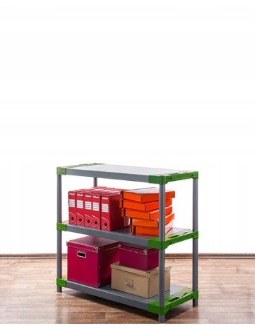 Regały plastikowe - Regał magazynowy regał plastikowy do piwnicy regał do garażu 98x140x46 EKO - product 13