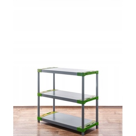 Regał magazynowy plastikowy do piwnicy regał garażowy 98x130x46 3 półki EKO