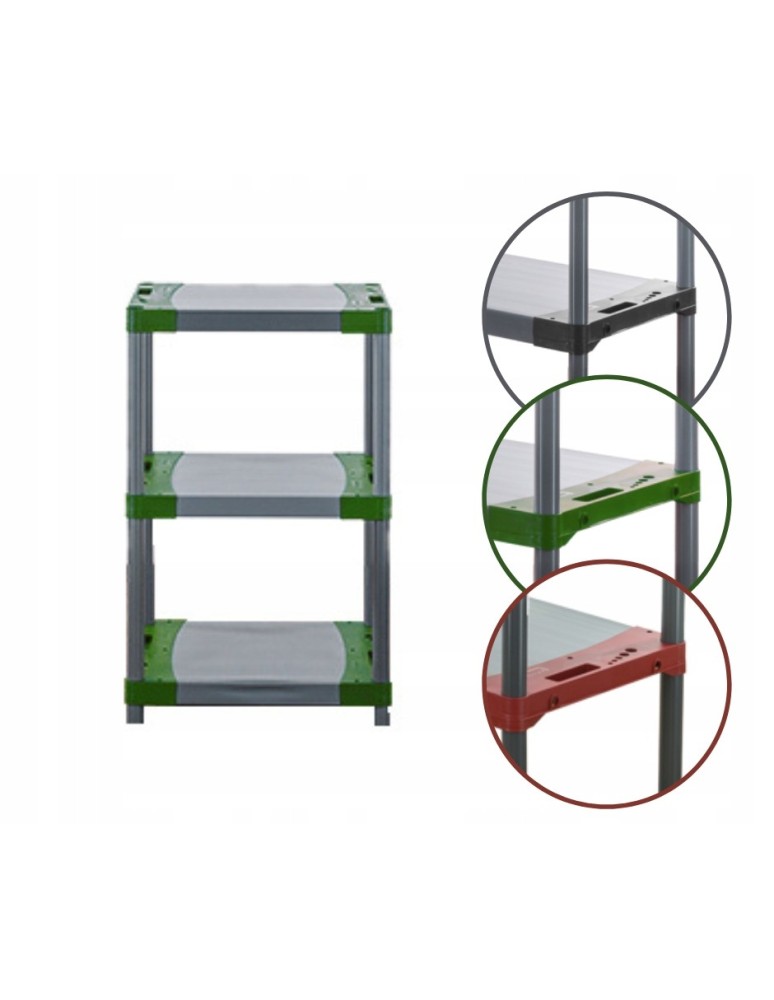 Regały plastikowe - Regał magazynowy regał plastikowy do piwnicy regał garażowy 98x80x46 TRWAŁY - produkt MODO24.PL 1