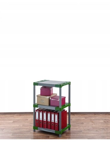 Regały plastikowe - Regał magazynowy regał plastikowy do piwnicy regał garażowy 98x80x46 TRWAŁY - product 15