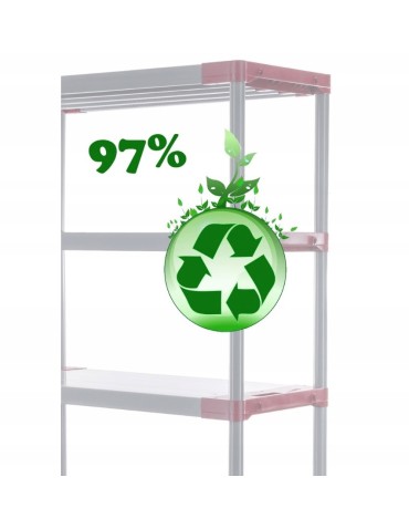 Regały plastikowe - Regał magazynowy regał plastikowy do piwnicy regał do garażu 98x140x46 EKO - product 8