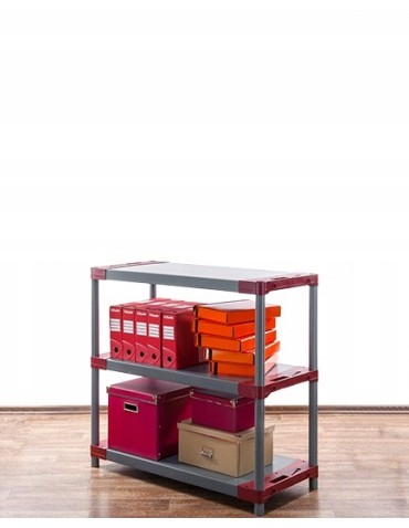 Regały plastikowe - Regał magazynowy regał plastikowy do piwnicy regał do garażu 98x140x46 EKO - product 14