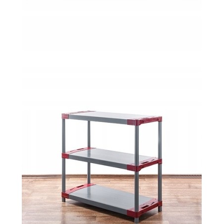 Regał magazynowy plastikowy do piwnicy regał garażowy 98x130x46 3 półki EKO