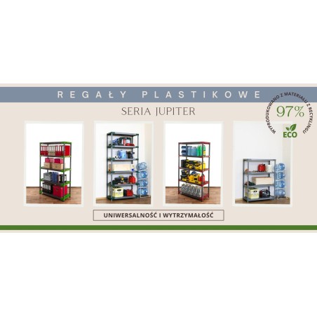 Regał magazynowy regał plastikowy do piwnicy regał do garażu 98x150x46 EKO