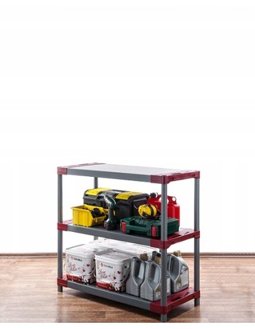 Regały plastikowe - Regał magazynowy regał plastikowy do piwnicy regał do garażu 98x150x46 EKO - product 13