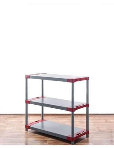 Regały plastikowe - Regał magazynowy plastikowy do piwnicy regał garażowy 98x110x46 3 półki EKO - product 4